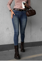 Kalhoty džínové  skinny z paskiem Worth Knowing modré