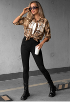 Košile oversize w kratę z nadrukiem The Gre červená