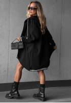 Długa Mikina oversize s kapucí Cozy Hour černá