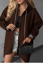 Długa Mikina oversize s kapucí Cozy Hour černá