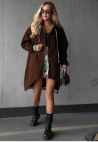 Długa Mikina oversize s kapucí Cozy Hour černá