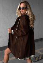 Długa Mikina oversize s kapucí Cozy Hour černá