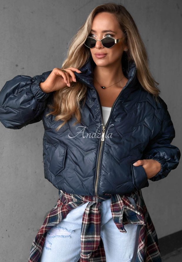 Kr&aacute;tk&aacute; pro&scaron;&iacute;van&aacute; bomber bunda Drizzle Days gran&aacute;tov&aacute;