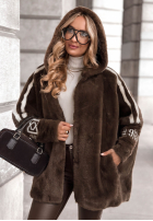 Wełniana Bunda alpaka z angorą Choose Me First čokoládová  II