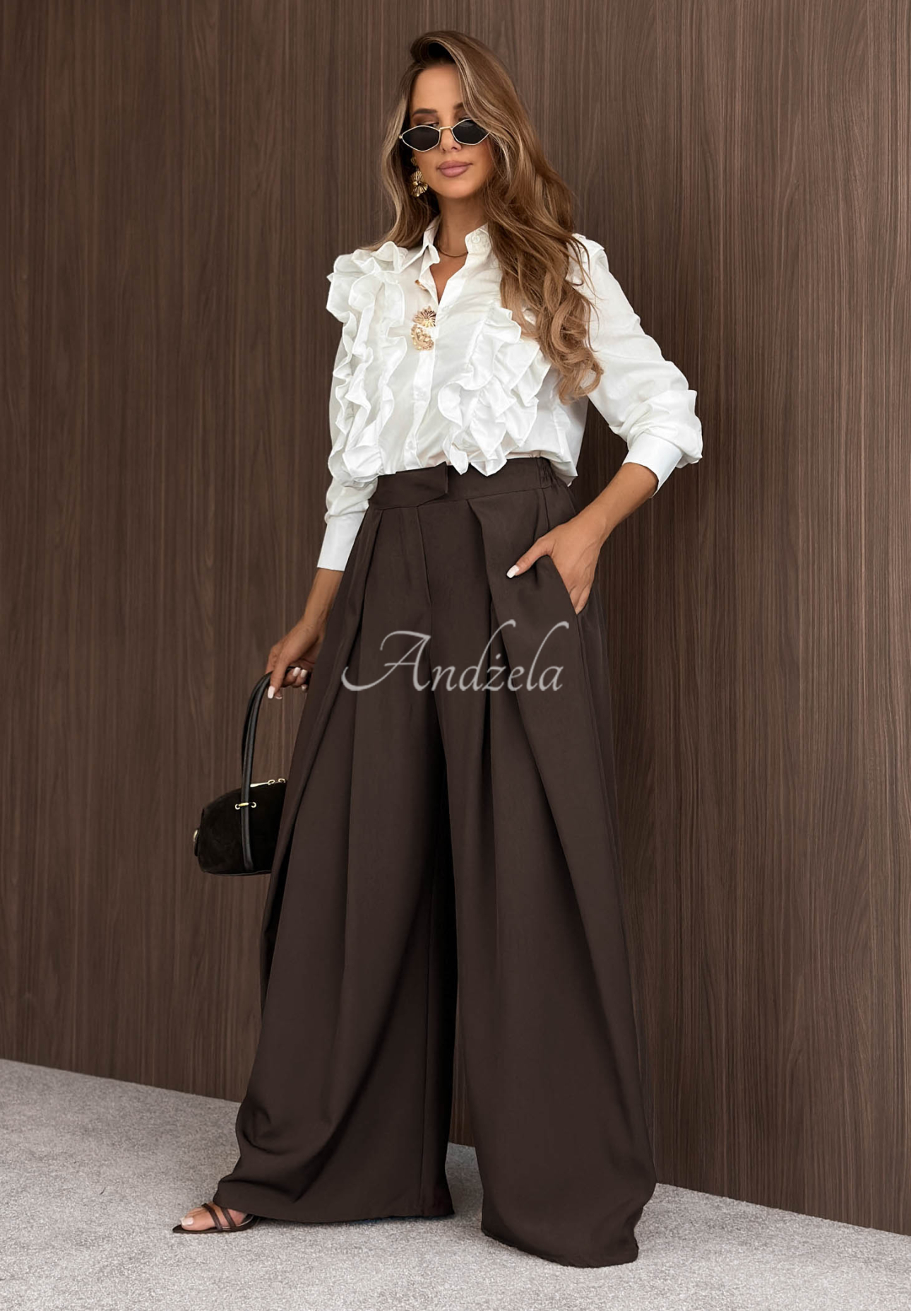 Elegantní košile s volánky Timeless Muse ecru