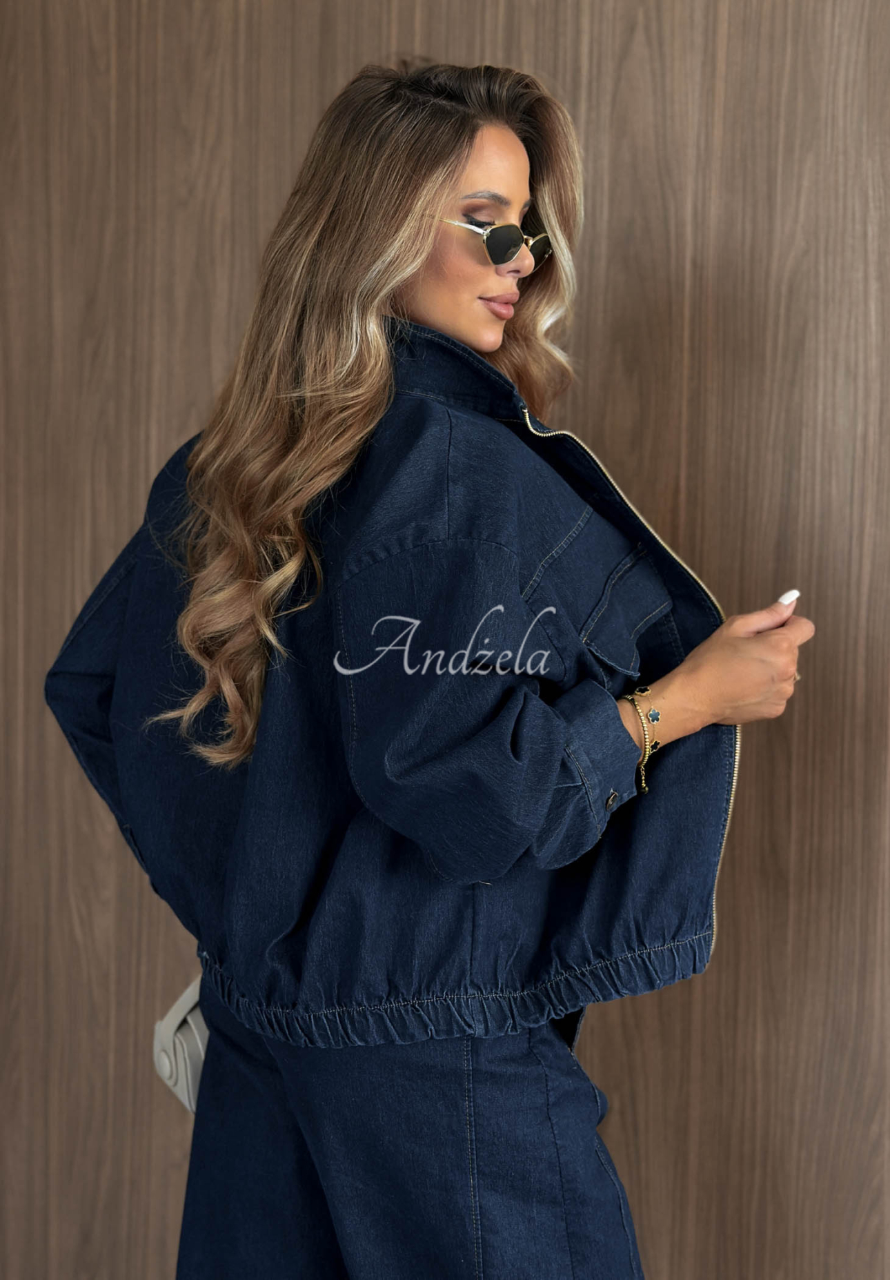 Džínová bunda oversize Autumn Rituals tmavěmodré
