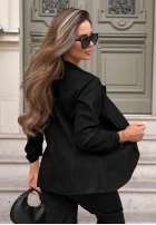klasický Sako bez zapięcia Flawless Style černá