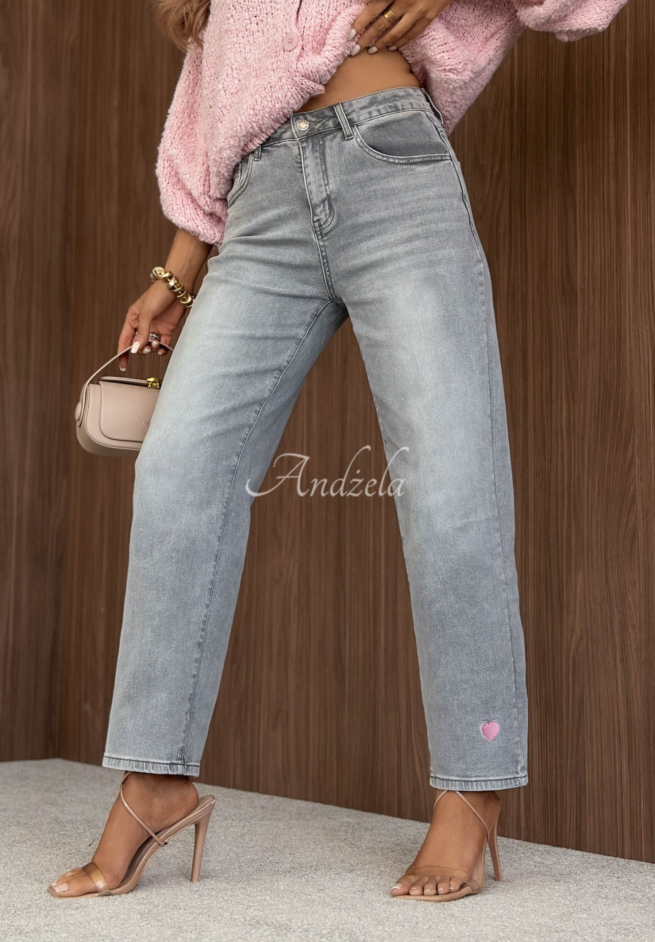 Džíny mom fit Timeless Style světle modré