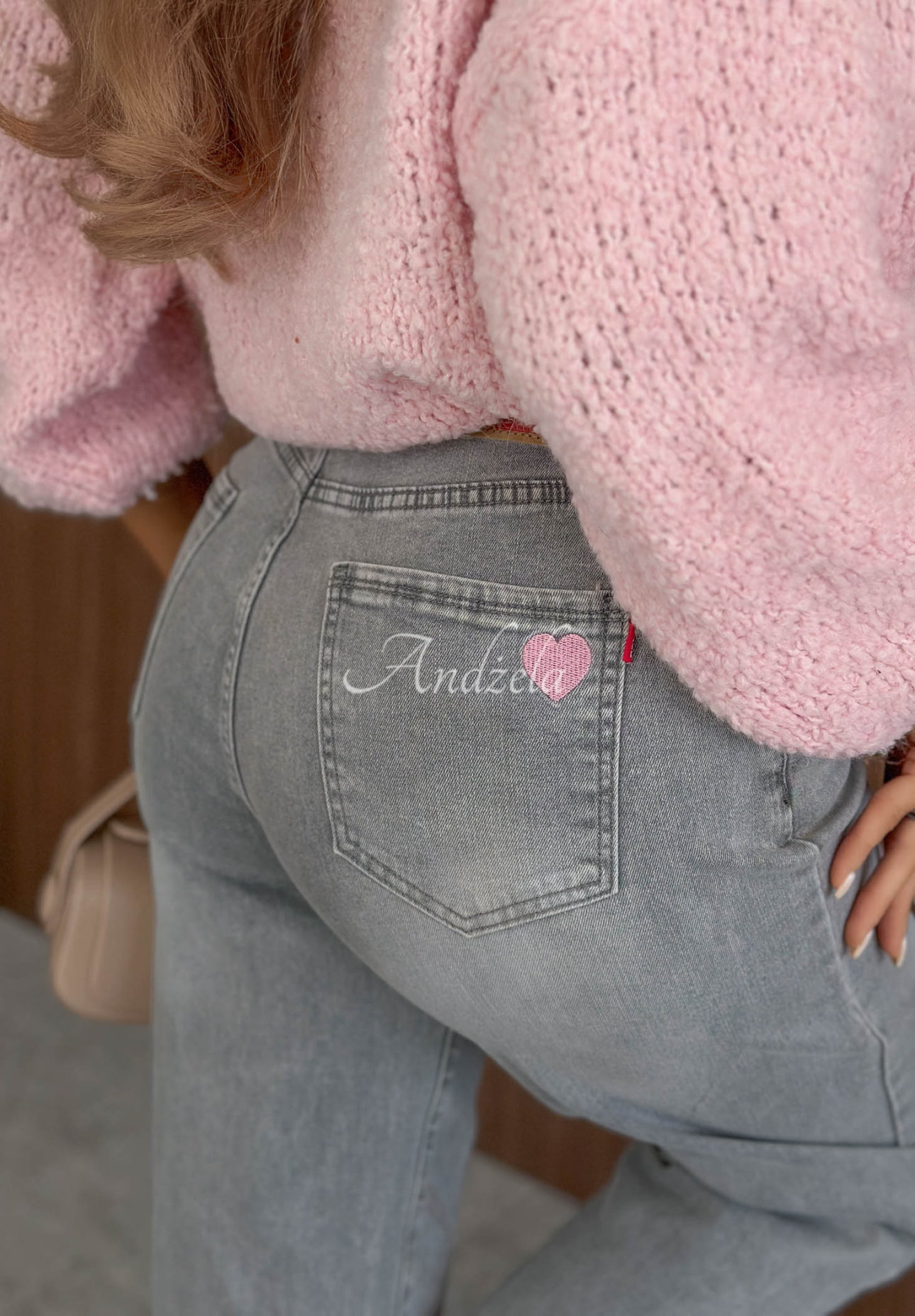Džíny mom fit Timeless Style světle modré