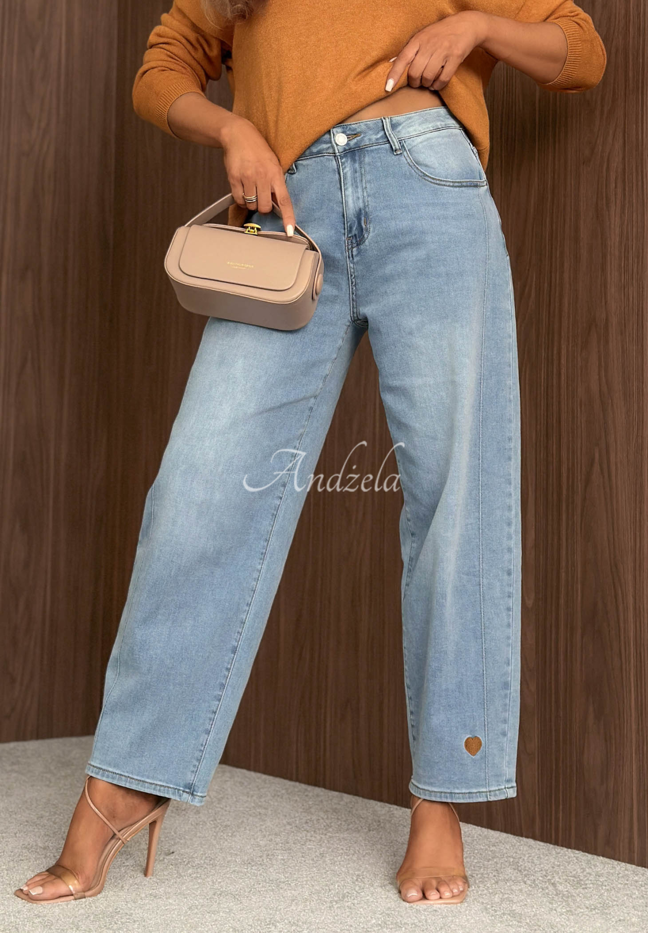 Džíny mom fit Casual Vibes světle modré