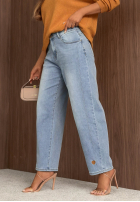 Kalhoty džínové  mom fit Casual Vibes světle modré