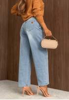 Kalhoty džínové  mom fit Casual Vibes světle modré