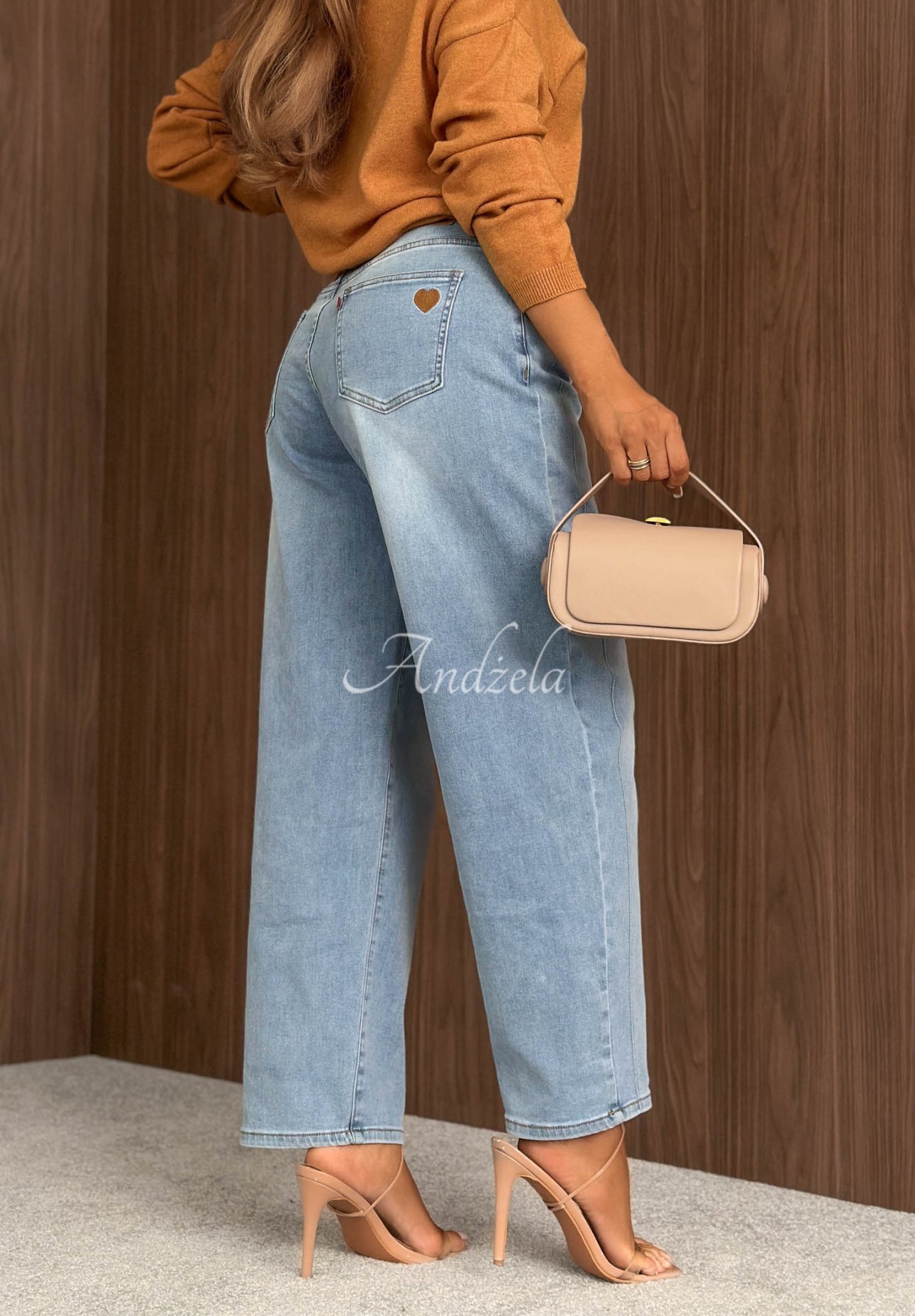 Džíny mom fit Casual Vibes světle modré