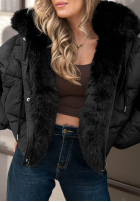 Krátká Prošívaná Bunda z futerkiem Frosty Darling čokoládová