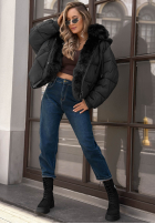 Krátká Prošívaná Bunda z futerkiem Frosty Darling čokoládová