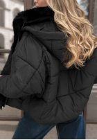 Krátká Prošívaná Bunda z futerkiem Frosty Darling čokoládová