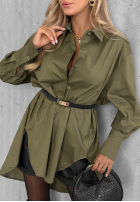 Asymetryczna Košile z kołnierzem Soft Darling khaki