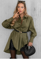 Asymetryczna Košile z kołnierzem Soft Darling khaki