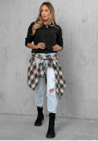 Bawełniana Halenka z długim rękawem Simple Chic ecru