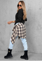 Bawełniana Halenka z długim rękawem Simple Chic ecru