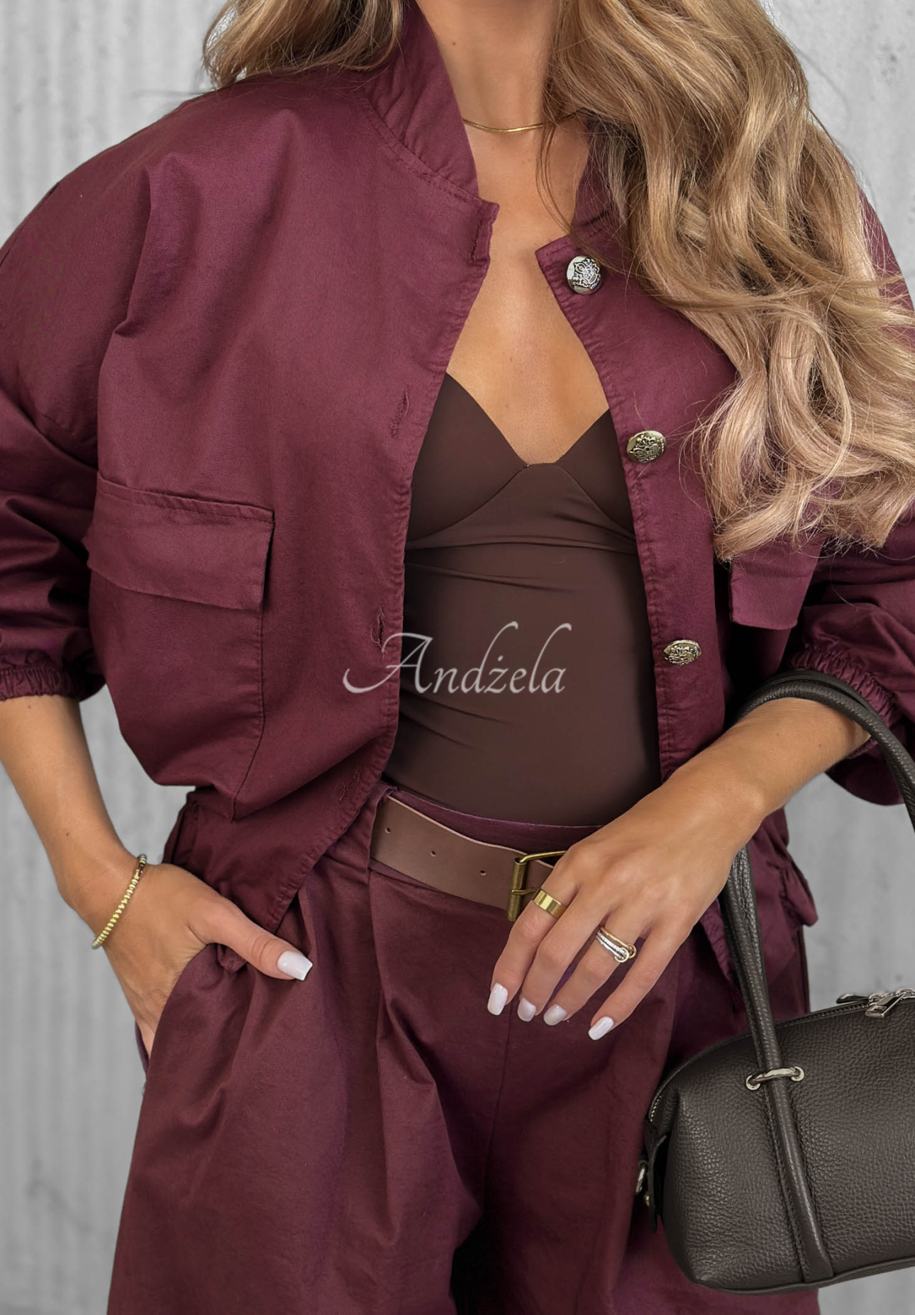 Bavlněná bomber bunda Iconic Style borůvková