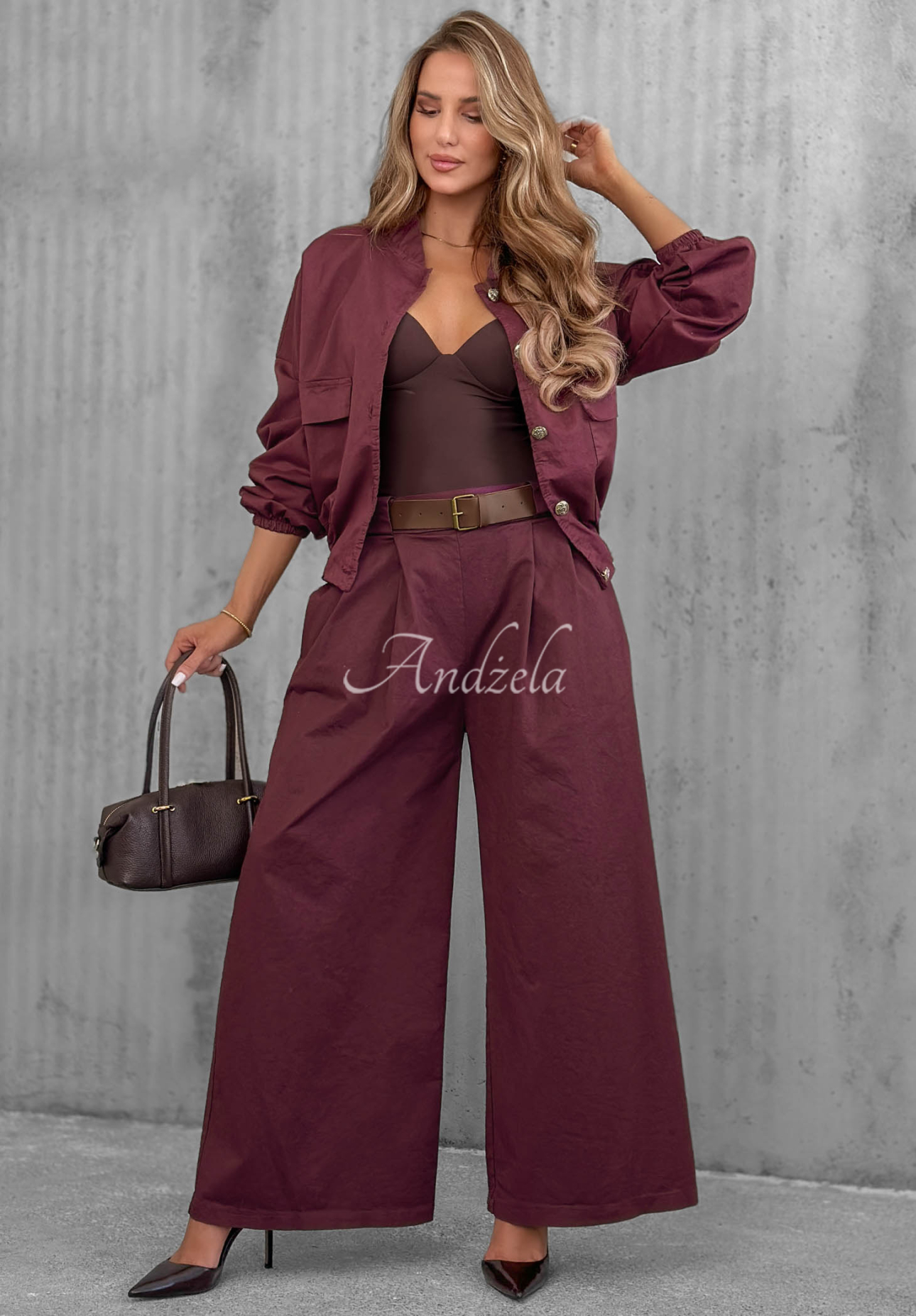 Bavlněná bomber bunda Iconic Style borůvková