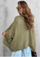 Svetr kardigan oversize bez zapięcia Candle Nights khaki