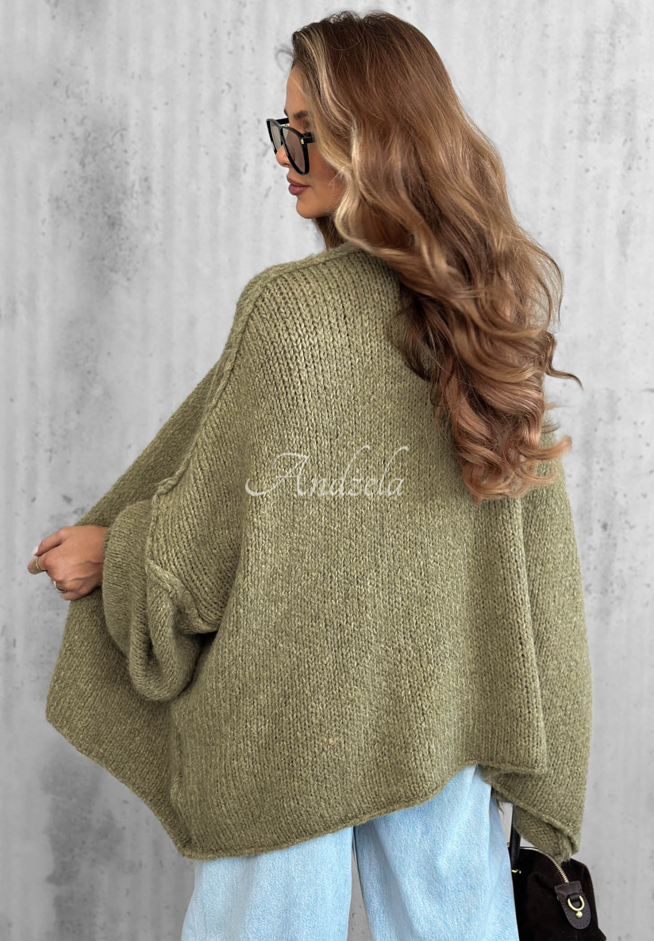 Oversize kardigan Be Gentle And Kind khaki