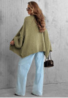 Svetr kardigan oversize bez zapięcia Candle Nights khaki