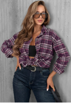 Kalhoty džínové  mom fit z paskiem Something Better ciemnogranatowe