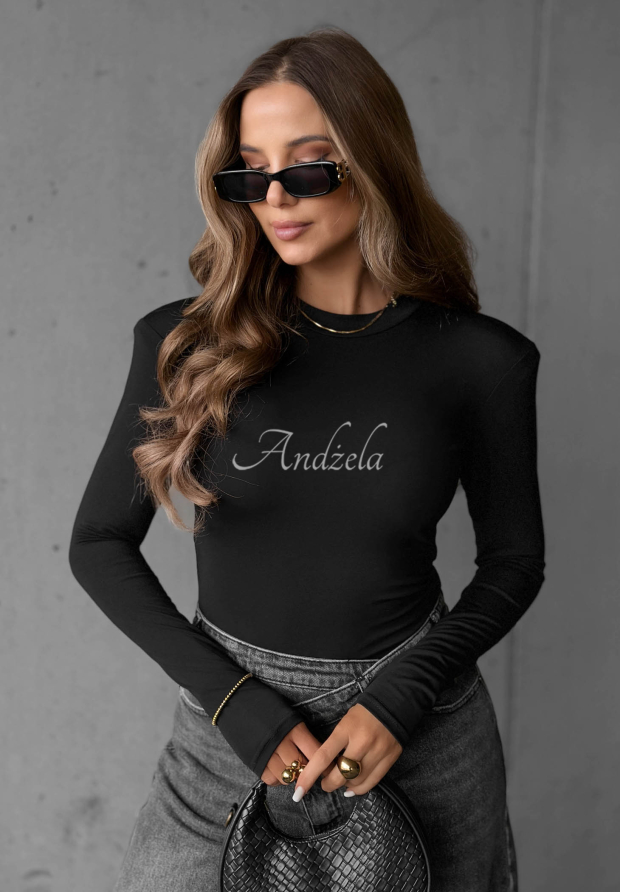 Visk&oacute;zov&eacute; tričko s dlouh&yacute;m ruk&aacute;vem Soft Classics čern&aacute;