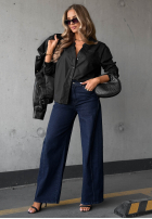 Košile oversize z koronką Silver Mist švestková