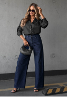Košile oversize z koronką Silver Mist švestková