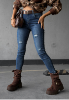Kalhoty džínové  skinny z przetarciami Just A Little modré