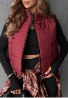 Prošívaná Vesta Autumn Touch vínová