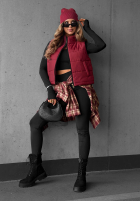 Prošívaná Vesta Autumn Touch vínová