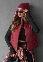 Prošívaná Vesta Autumn Touch vínová
