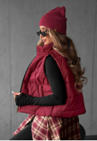 Prošívaná Vesta Autumn Touch vínová