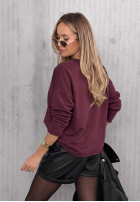 Halenka longsleeve z nadrukiem Golden Rossa vínová