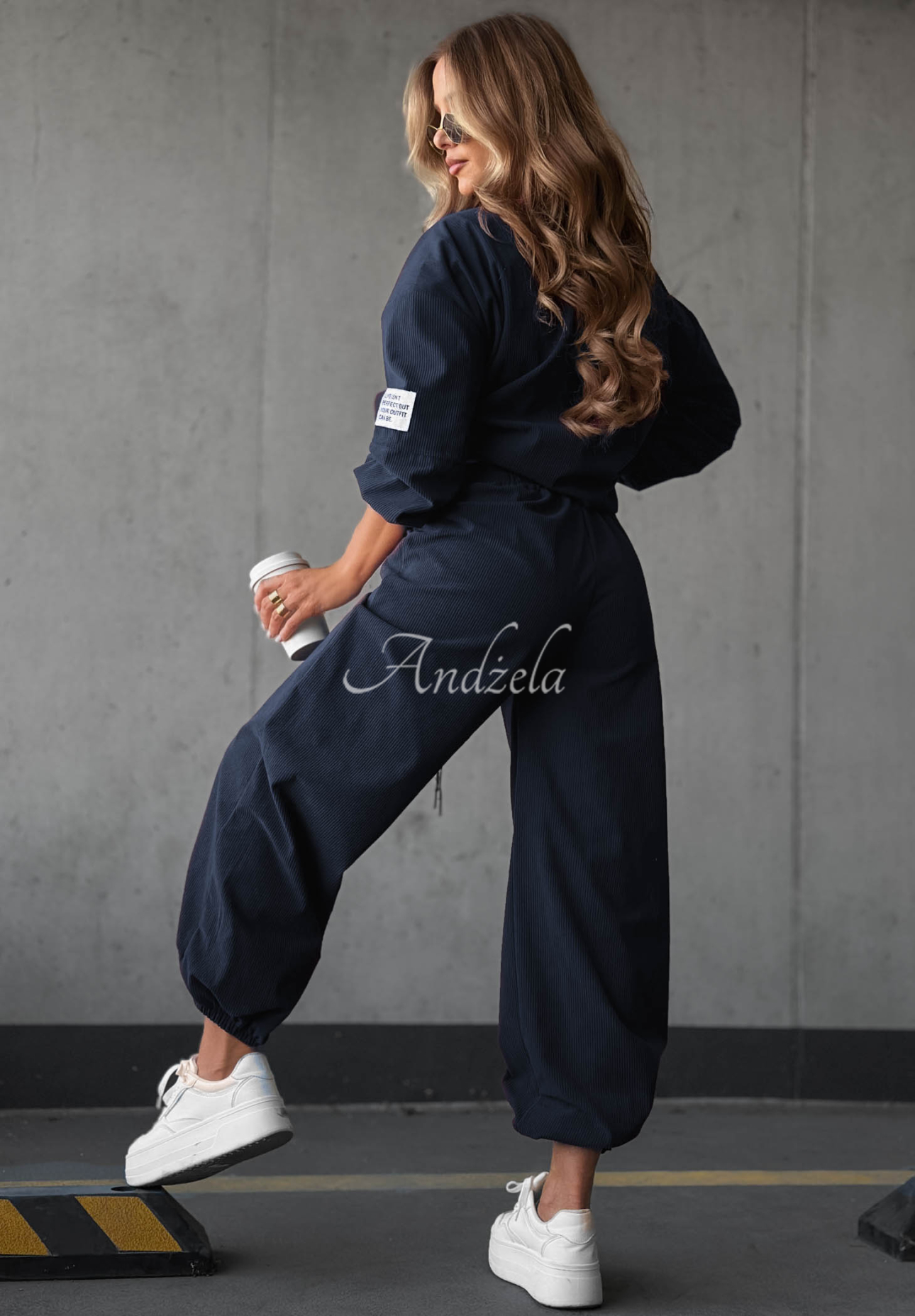 Manšestrová tepláková souprava z viskózy Endless Comfort granátový