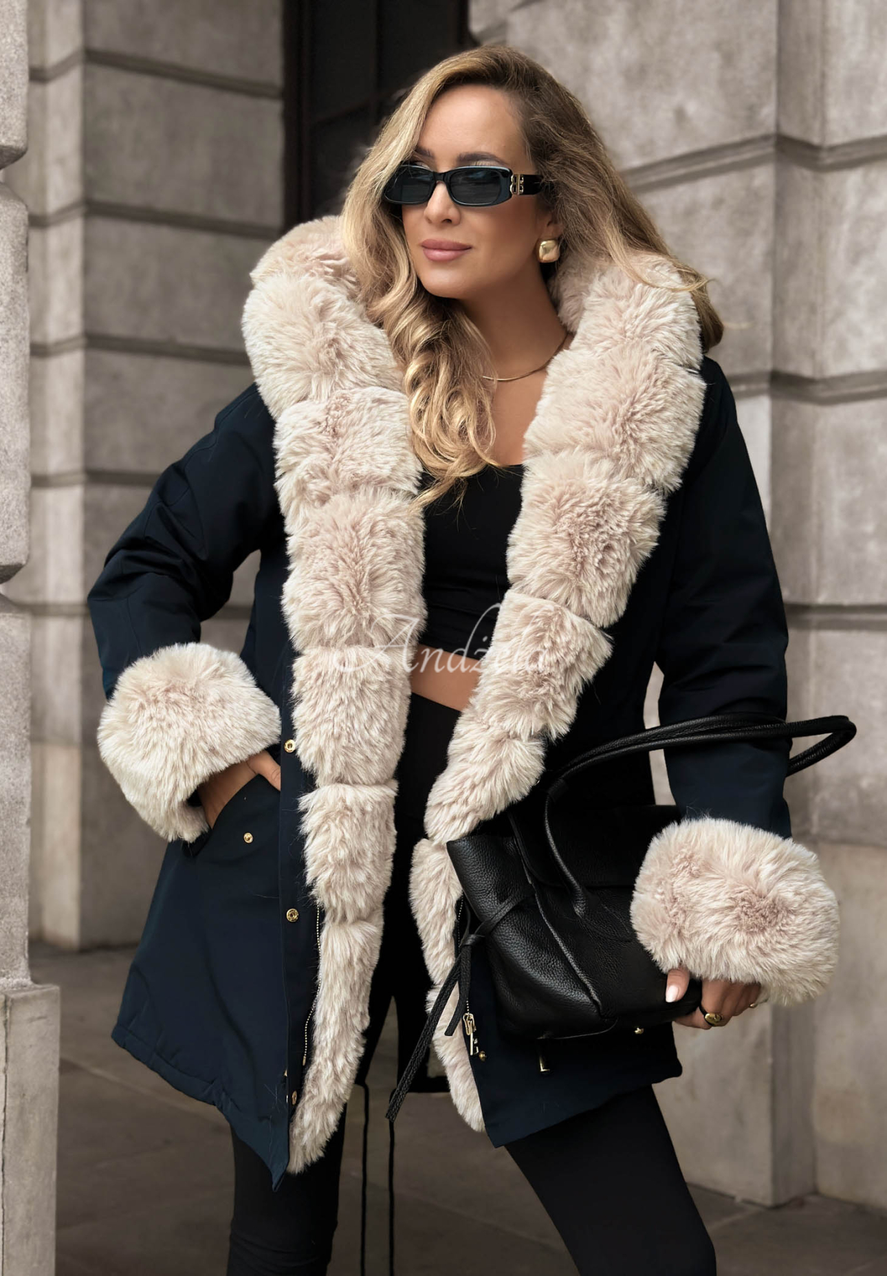 Bunda parka s kožíškem Stay Warm granátová