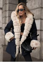 Bunda parka z futerkiem Stay Warm granátová