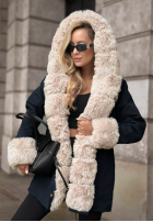 Bunda parka z futerkiem Stay Warm granátová