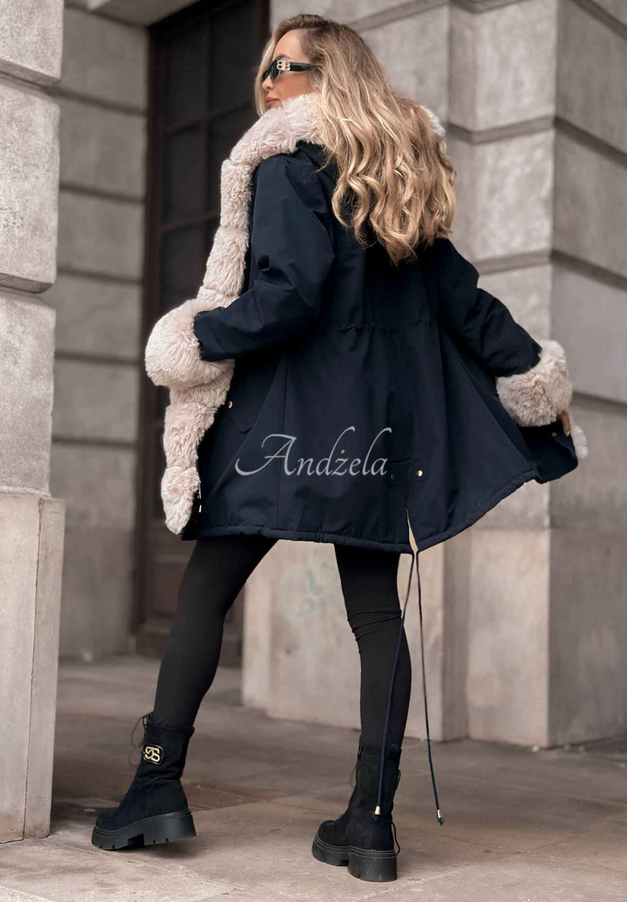 Bunda parka s kožíškem Stay Warm granátová