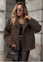 Krótki Kabát kożuszek Rainy Avenue čokoládový