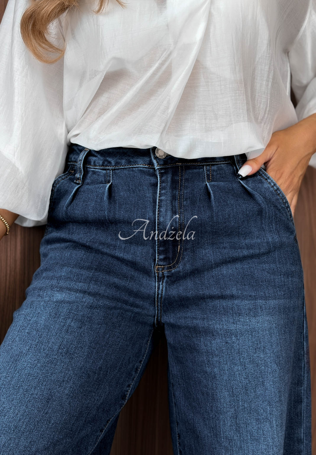 Džíny wide leg Second Thoughts modré