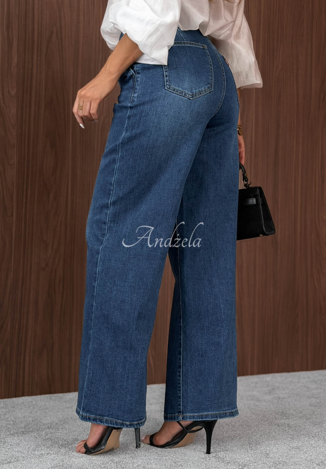 Džíny wide leg Second Thoughts modré