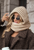 Nákrčník balaclava z wiązaniem Frosty Charm ecru