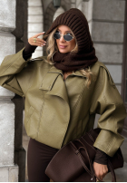 Nákrčník balaclava z wiązaniem Frosty Charm ecru
