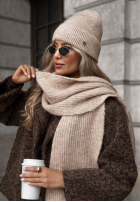 Čepice z wełną merino Snowfall Charm černá